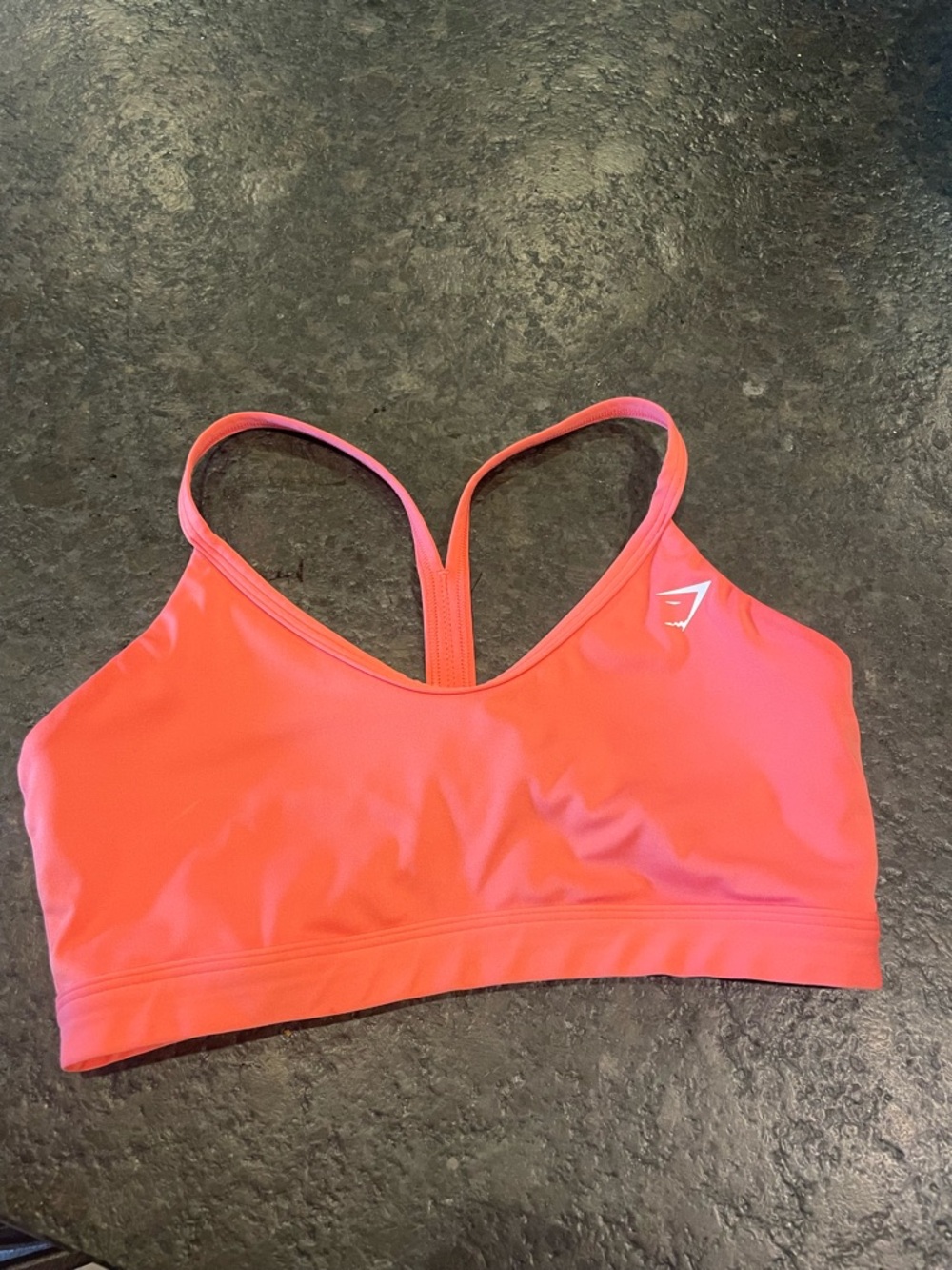 Gymshark Neon Coral Strappy Racerback Sports Bra